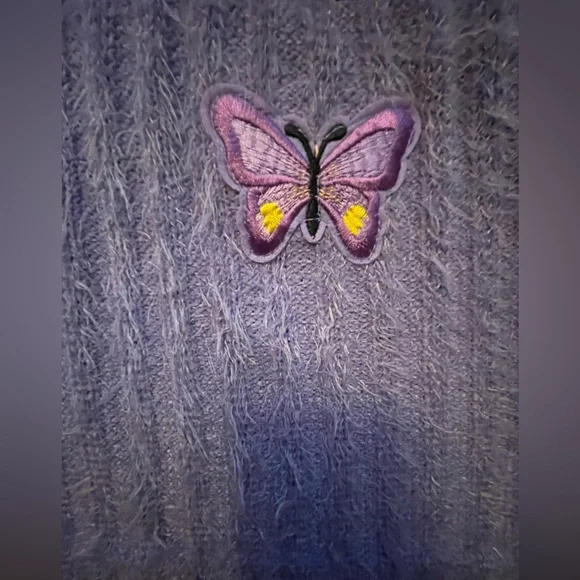 Y2K Inspired Fuzzy Butterfly Tank Small New - Picture 4 of 4
